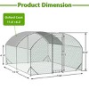 LAOTIES Large Metal Chicken Coop,Walk-in Outdoor Poultry Run With Waterproof Cover And Lockable Door,Chicken Cage - 4 of 4