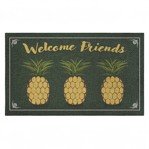 Stupell Industries Welcome Friends Pineapples Printed Outdoor Imitation Sisal Door Mat, design by Darlene Seale - 1 of 4