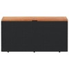 Garden Storage Box Black Poly Rattan 43.3 x 19.7 x 21.3 in - 4 of 4