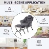 Lazy Chair Modern Living Room Chairs, Ergonomic Reading Chair with Armrests, Comfy Chair with Ottoman for Bedroom Office - 4 of 4
