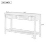 Console Table Entryway Narrow with Drawers and Shelf, Wood Accent Table for Hallway, Living Room or Foyer-Maison Boucle - 3 of 4