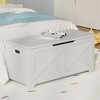 39.4in / 23.6in Storage Chest, Wooden Storage Bench With 2 Safety Hinges, Easy Assembly, Large Toy Chest for Entryway, Living Room, Bedroom - 3 of 4