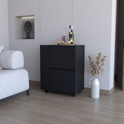 NicBex Mobile Kitchen Island Cart Morden Kitchen Carts on Wheels with Storage, 2 Cabinet Door and 2 Open Shelves for Kitchen