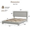 Dyonery Boucle Bed Frame,Upholstered Bed Frame with Headboard,Modern Cream Bed Frame,Soft Rounded Corners,No Box Spring Required,Adjustable Headboard - 2 of 4