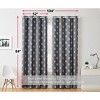 HLC.ME Arrow Printed Privacy Energy Efficient Room Darkening Grommet Window Curtain Drape Panels, Set of 2 - 3 of 4