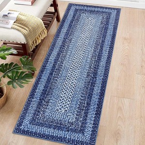Non-Slip Kitchen Runner Rug, Washable Boho Vintage Rug with Rubber Backing for Hallway, Entryway, Laundry Room - 1 of 4