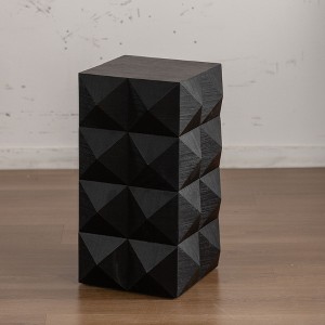 NicBex Modern 11.8" Square Coffee Table with Three-Dimensional Textured Embossed Design for Living Room - 1 of 4