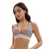 INSPIRE CHIC Women's Deep V Bralette Wirefree T-Shirt Seamless Comfortable Plunge Bras - 4 of 4
