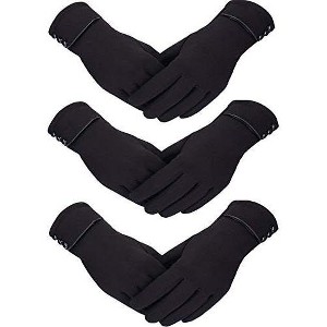 Zuppad 3 Pairs Womens Gloves Winter Touchscreen Texting Phone Windproof Gloves Warm Fleece Lined Cold Weather - 1 of 4