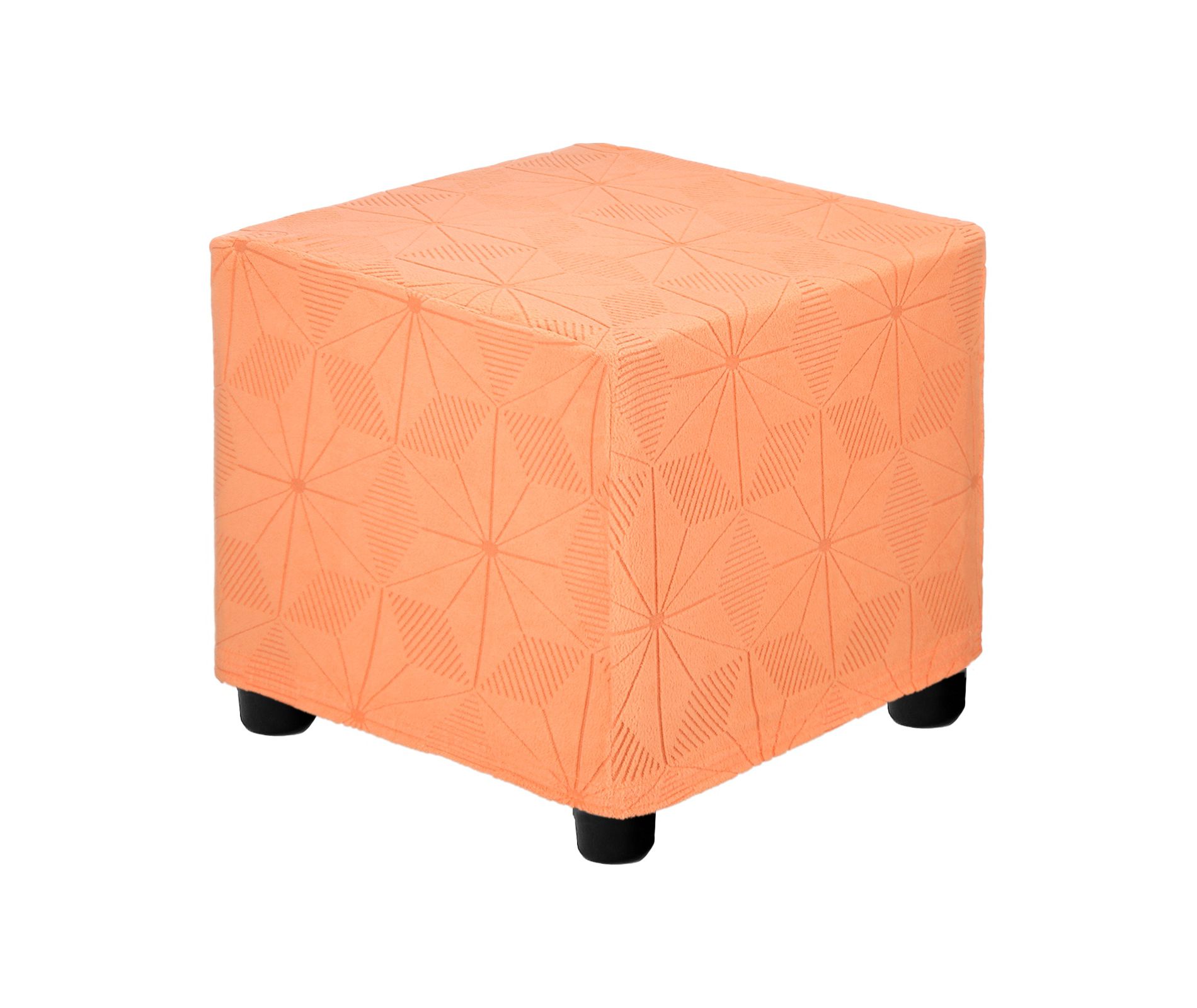 Unique Bargains Living Room Knitted Jacquard Stretch Rectangle Silpcover Fit 68.6-81cm/27"-32" Orange