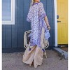 Women's Lightweight Boho Festival Ditsy Floral Paisley Duster - LETO - 4 of 4