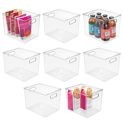 Mdesign Clear Plastic Kitchen/nursery Baby Food Organizer Storage Bin With  Handle, 4 Pack - 10 X 6 X 5 : Target