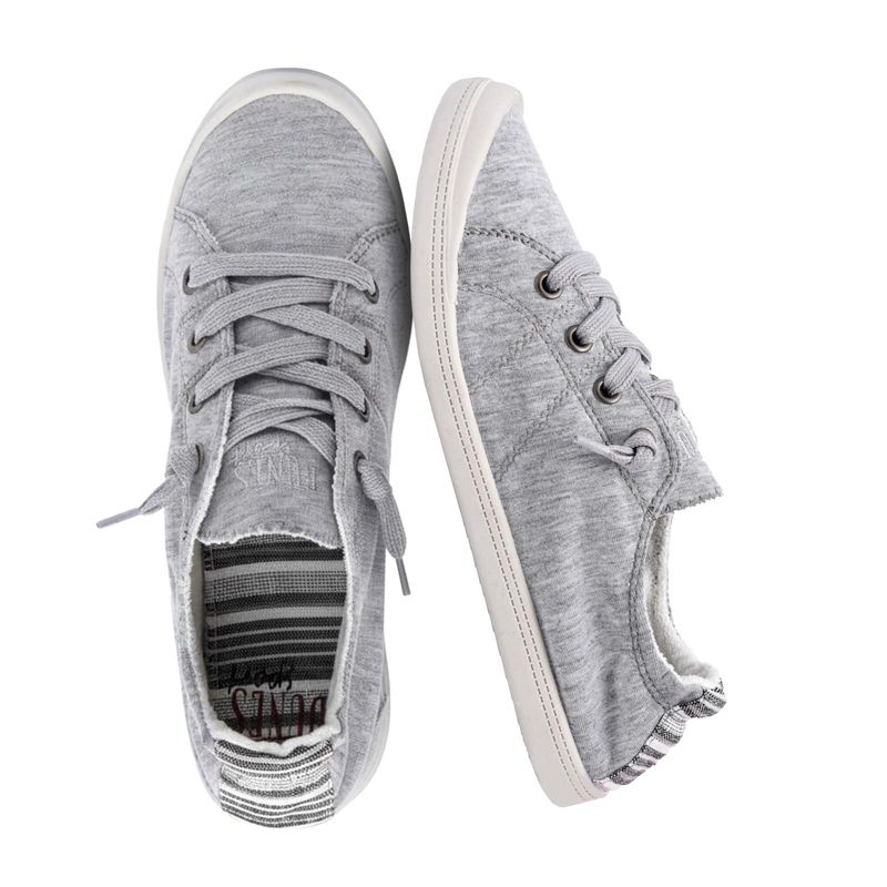 Dunes Reesa Canvas Slip On Shoes for Women – Everyday Comfort Womens Casual Sneakers, Grey 6