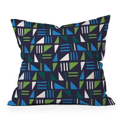 16"x16" Zoe Wodarz Weekend Boat Trip Square Throw Pillow Blue - Deny Designs