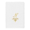 Linum Home Textiles 100% Turkish Cotton MONICA Gold Thread 3PC Embellished Towel Set - 4 of 4