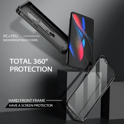 Dexnor for Samsung Galaxy S9 Case, [Built in Screen Protector and Kickstand] Heavy Duty Military Grade Protection Shockproof Protective Cover - Thumbnail 4