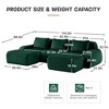 114" Modern U-Shaped Modular Sectional Sofa for Living Room, Flannelette Fabric 3-Seater Couch with Deep Seat, Boneless Design, No Assembly - 4 of 4