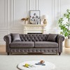 SKRAN Chesterfield Sofa with Rolled Arms 3 Seater with Button Design and for Apartment,Living Room - 4 of 4