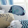 Camps Bay Decorative Blue Fish Pillow - Levtex Home - image 2 of 3