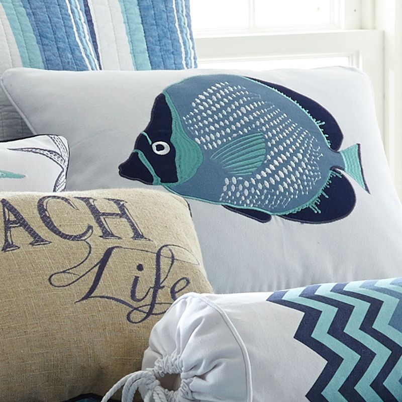 Camps Bay Decorative Blue Fish Pillow - Levtex Home, 2 of 4