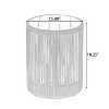 VYNXARIA 15"Weather-Resistant Outdoor Coffee Table - Rattan Rope & Acacia Wood for Patio, Balcony & Garden - Stylish Beige & Natural Iron Design - 3 of 4