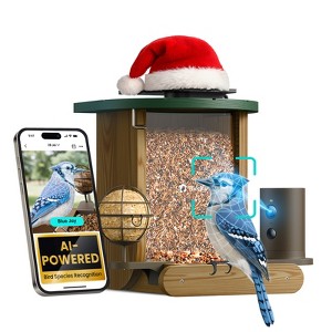 Birdfy Cedar D Smart Bird Feeder - Fun & Educational 1080P Birdwatching, AI Recognition, 60FPS Slow-Motion, Solar-Powered - 1 of 4