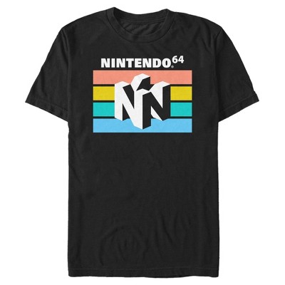 Men's Nintendo N64 3d Logo T-shirt : Target