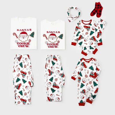 PATPAT Family Christmas Pjs Matching Sets Holiday Jammies Sleepwear Christmas Pajamas for Family Xmas Outfits with Socks