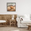 Stupell Industries Cow Of The Desert Floating Frame Canvas Art, Gray, 18" x 18" - 3 of 4