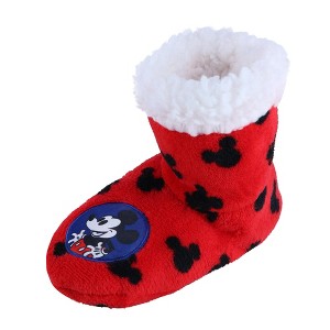 Textiel Trade Kids' Disney Mickey Mouse Print Bootie Slipper - 1 of 4