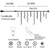 Itopfox 1 Pack 300 LED Icicle String Lights Cool White 29.5ft 60 Drops 8 Lighting Modes Timer Extendable for Roof Window Patio - 2 of 4