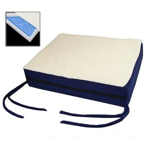 5 Star Super Deals Gel Memory Foam Seat Cushion with Chair Ties - Orthopedic Seat Lightweight and Portable - Washable Cover Included - 1 of 4