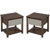 Christopher Knight Home Eliana Modern Farmhouse Wood Nightstand with Drawer and Open Shelf - 2 of 4
