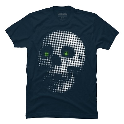 Men's Design By Humans Giant Halloween Skull By robotface T-Shirt