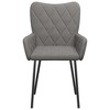 vidaXL Dining Chairs, 2 Pcs, Light Gray Fabric - 3 of 4