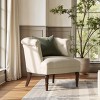ORRD Tufted Accent Chair Sand Beige, Handcrafted Barrel Chair with High-Density Foam & Hardwood Frame for Living Room, Bedroom，Beige - 3 of 4