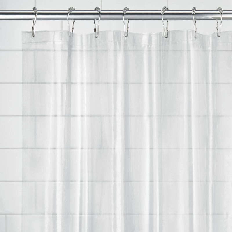 mDesign Long PEVA 72" x 72" Waterproof Shower Curtain Liner, 5 of 6