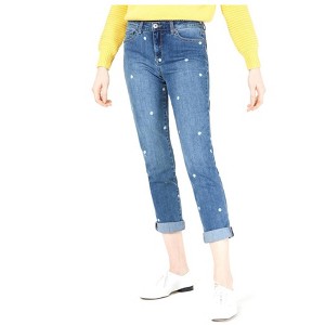 maison Jules Womens Polka Dot Boyfriend Fit Jeans - 1 of 1