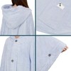 PAVILIA Fluffy Angel Wrap Hooded Blanket for Women Adult, Wearable Cozy Wrap Throw Faux Shearling Shawl Cape - 3 of 4