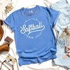 Simply Sage Market Livin' that Softball Mom Life Garment Dyed Tee - L - Flo Blue - 3 of 4