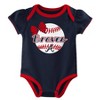 Mlb Atlanta Braves Baby Boys' Pinstripe 3pk Bodysuit : Target