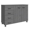 vidaXL Sideboard HAMAR Dark Gray 44.5 in.x15.7 in.x31.5 in. Solid Wood Pine - 2 of 4