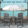 Whizmax Tall Adirondack Chairs Set of 2, HDPE Balcony Chair with Connecting Tray & Umbrella Hole - 2 of 4