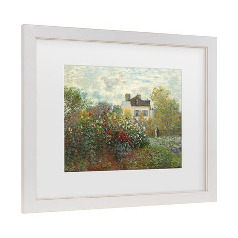 Claude Monet 'The Artists Garden in Argenteuil' Matted Framed Art-11x14 - image 1 of 4