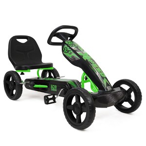 509 Crew Xspeed Pedal Go-Kart - Green & Black Kids Ride-On, Adjustable Seat, 4+ - 1 of 4
