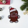 Unique Bargains Christmas Brooches Series Alloy Dripping Wax White Red 0.87"x1.02" 1 Pcs - 2 of 4