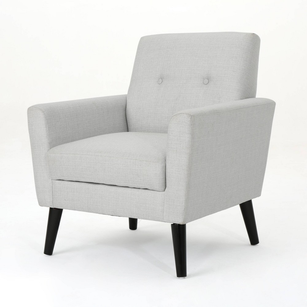 Photos - Chair Sienna Mid Century Club  Light Gray - Christopher Knight Home