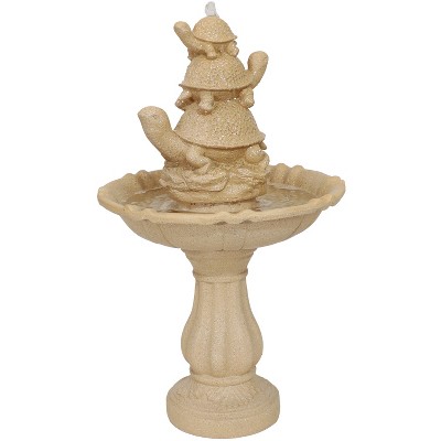 Sunnydaze 37"H Electric Polyresin Stacked Turtle Trio Outdoor Water Fountain