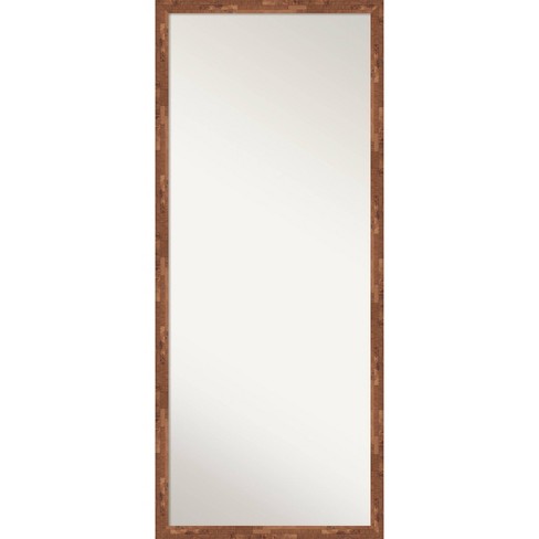 27 X 63 Non-beveled Fresco Light Pecan Wood Full Length Floor Leaner  Mirror - Amanti Art : Target