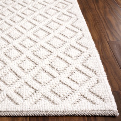Ivory Handmade Wool Tufted Rectangular 4' x 6' Area Rug